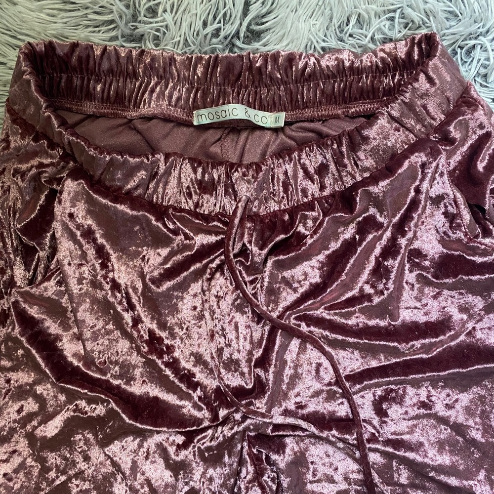 Velvet joggers